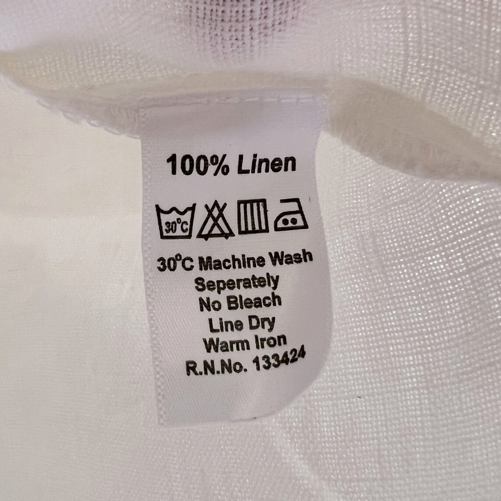 Paper Lace Sleeveless Linen Top White Minimalist Contemporary Coastal Summer - Picture 10 of 10